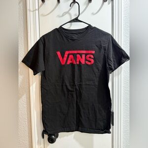 Vans Men's Tee in Black with Red Logo